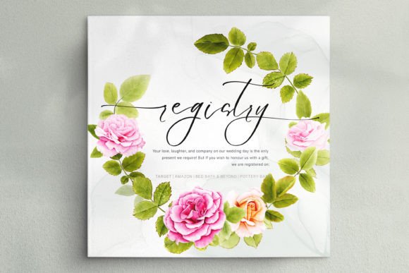 Beautiful Watercolor Floral Wreath Card Print Templates Review