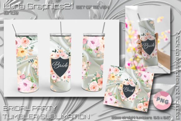 Bridal Party Set 20oz Tumbler PNG Print Templates