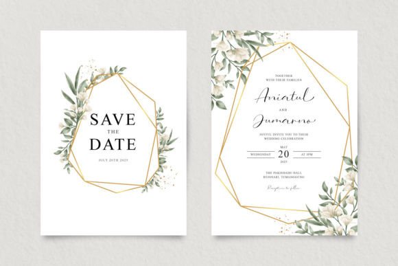 Elegant Wedding Invitation Set Template: Print Templates Review