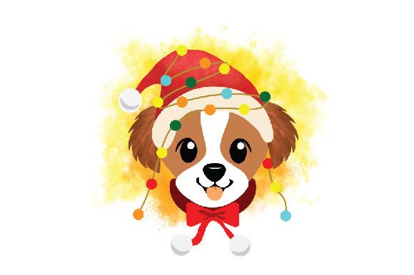 Jack Russell Dog in a Santa Hat – Festive Watercolor for Christmas Crafting