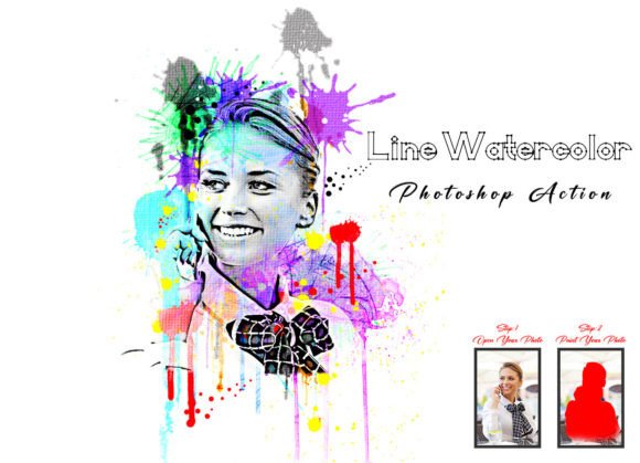 Line Watercolor Photoshop Action Review