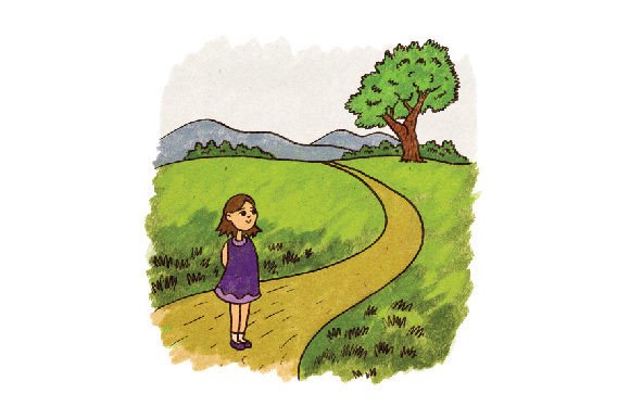 Little Girl in the Field: Spring Watercolor Asset Review