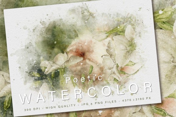 Poetic Watercolor Backgrounds for Editorial Design