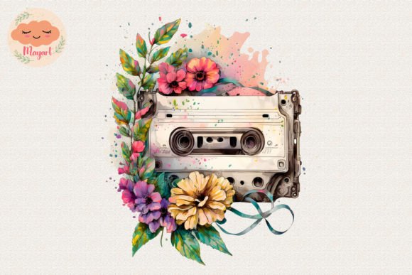 Watercolor Cassette with Spring Flower 5 Review for Real Embroidery Projects