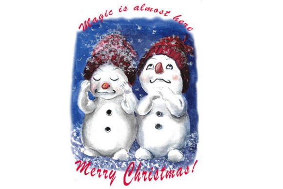 Watercolor Christmas Cards PNG Files: Print Templates Review