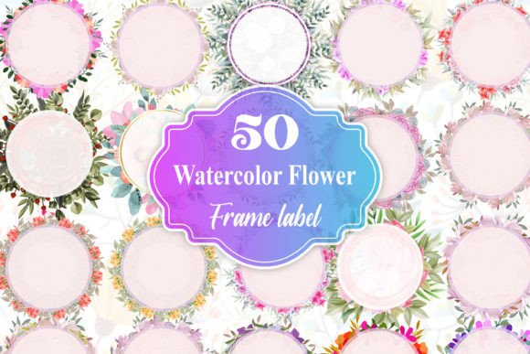 Watercolor Flower Frame Label for Crafts Review