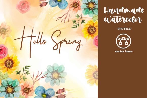 Watercolor Flower Square Banner Template: A Versatile Graphic for Crafters & Handmade Sellers