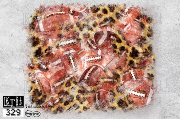 Watercolor Leopard Football Print: A Bold Design Asset for Dynamic Branding and Marketing Visuals