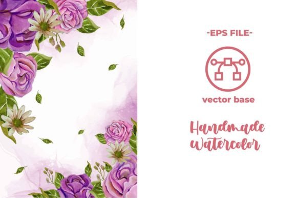 Watercolor Rose Frame Background for Elegant Branding and Soft Visual Identity