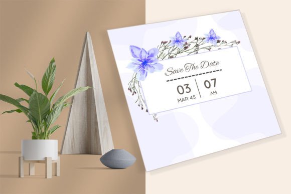 Watercolor Simple Floral Wedding Card Print Templates Review