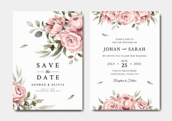 Wedding Invitation Watercolor Florals Print Templates Review